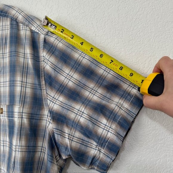 Outdoor Life‎ Men's Blue Plaid Button Up Tshirt Size XXL - Picture 6 of 7